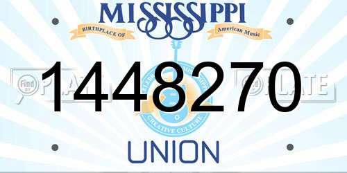 1448270 Mississippi License Plate