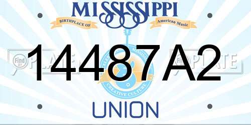 14487A2 Mississippi License Plate
