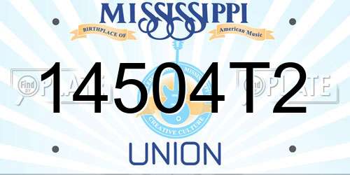 14504T2 Mississippi License Plate