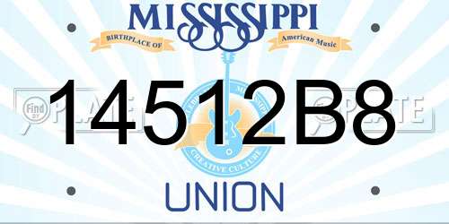 14512B8 Mississippi License Plate
