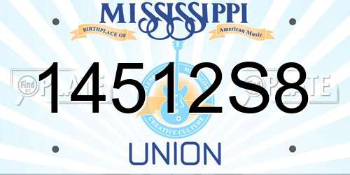 14512S8 Mississippi License Plate