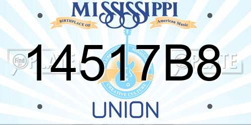 14517B8 Mississippi License Plate