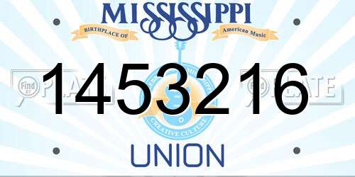 1453216 Mississippi License Plate