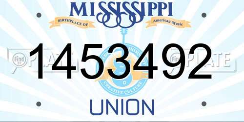 1453492 Mississippi License Plate