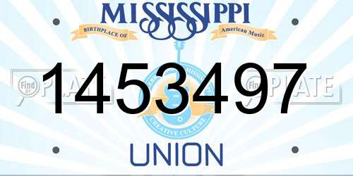 1453497 Mississippi License Plate
