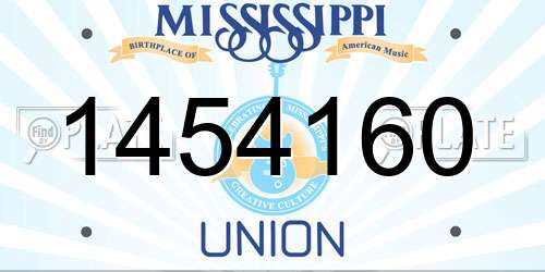 1454160 Mississippi License Plate
