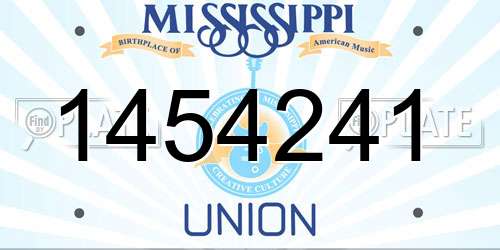 1454241 Mississippi License Plate