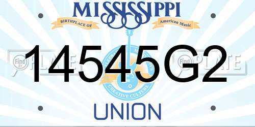 14545G2 Mississippi License Plate