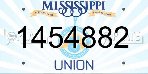 1454882 Mississippi License Plate