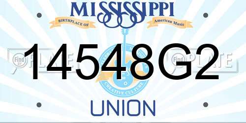 14548G2 Mississippi License Plate