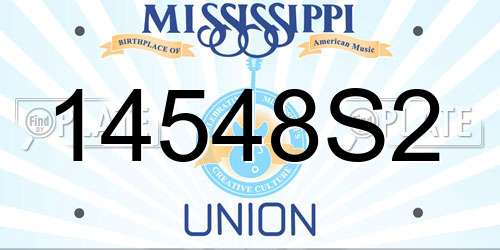 14548S2 Mississippi License Plate