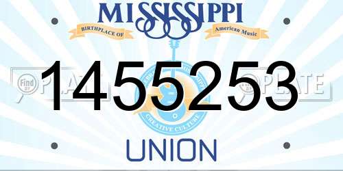 1455253 Mississippi License Plate