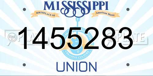 1455283 Mississippi License Plate
