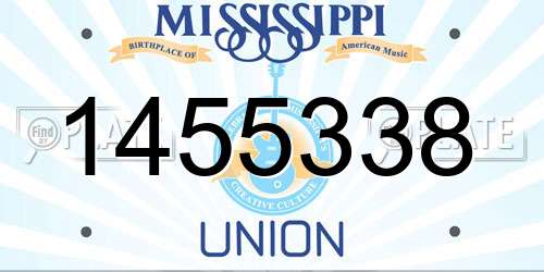 1455338 Mississippi License Plate