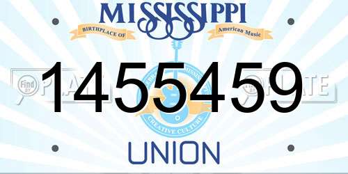 1455459 Mississippi License Plate