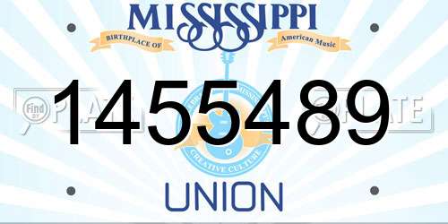 1455489 Mississippi License Plate