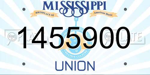 1455900 Mississippi License Plate