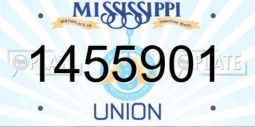1455901 Mississippi License Plate
