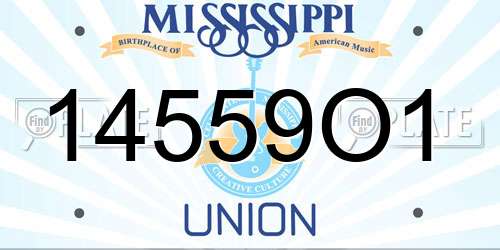 14559O1 Mississippi License Plate