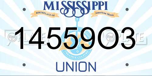 14559O3 Mississippi License Plate