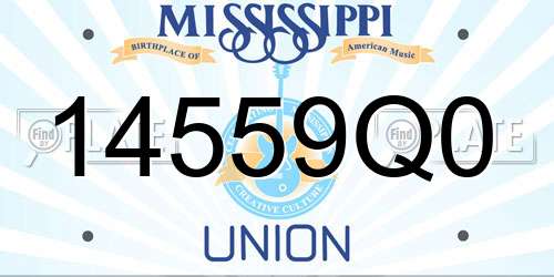 14559Q0 Mississippi License Plate