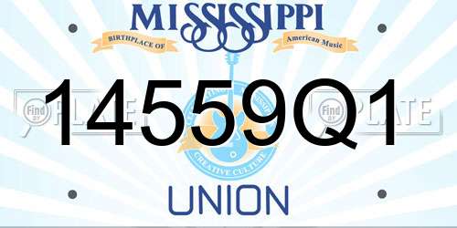 14559Q1 Mississippi License Plate
