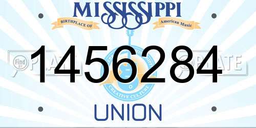 1456284 Mississippi License Plate