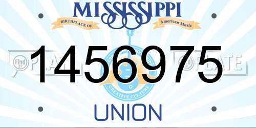1456975 Mississippi License Plate