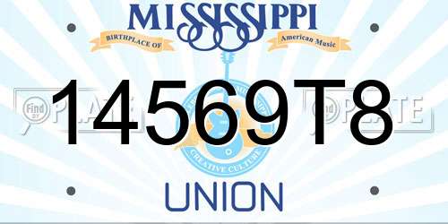 14569T8 Mississippi License Plate