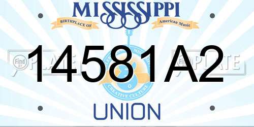 14581A2 Mississippi License Plate