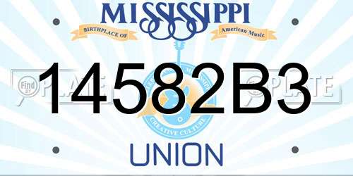 14582B3 Mississippi License Plate