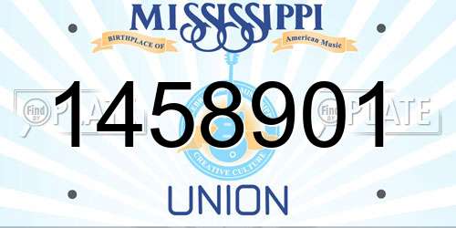 1458901 Mississippi License Plate