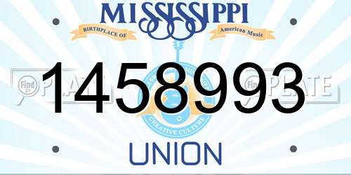 1458993 Mississippi License Plate