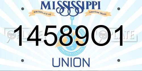 14589O1 Mississippi License Plate