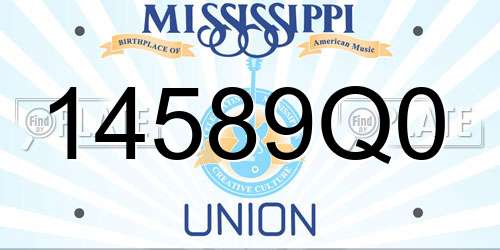 14589Q0 Mississippi License Plate