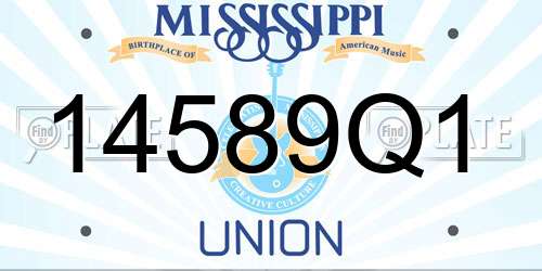 14589Q1 Mississippi License Plate