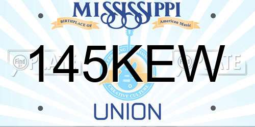 145KEW Mississippi License Plate