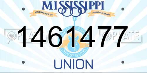 1461477 Mississippi License Plate