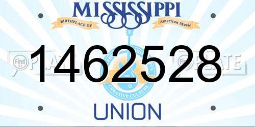 1462528 Mississippi License Plate