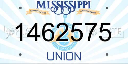1462575 Mississippi License Plate