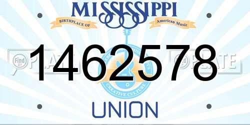 1462578 Mississippi License Plate