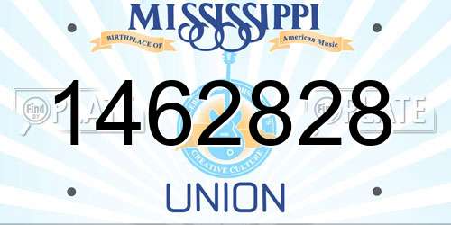 1462828 Mississippi License Plate