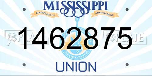1462875 Mississippi License Plate