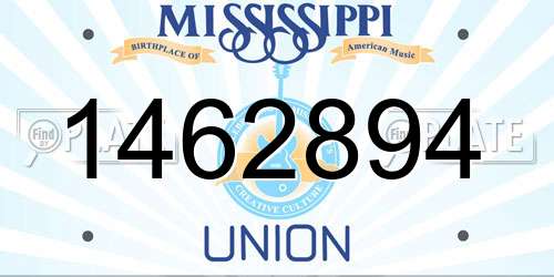 1462894 Mississippi License Plate