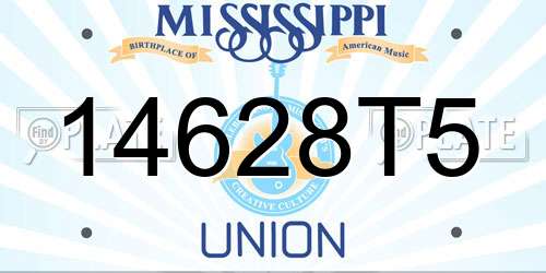14628T5 Mississippi License Plate