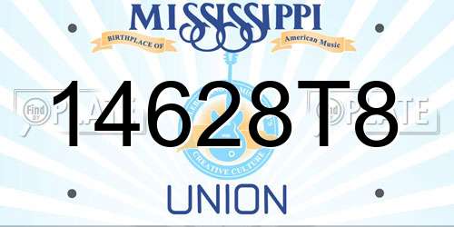14628T8 Mississippi License Plate