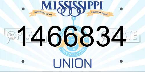 1466834 Mississippi License Plate
