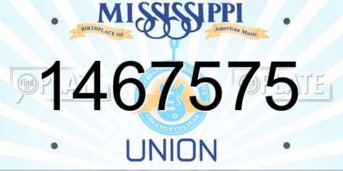 1467575 Mississippi License Plate