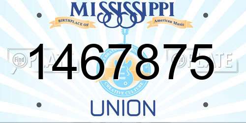 1467875 Mississippi License Plate