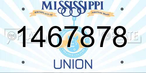 1467878 Mississippi License Plate